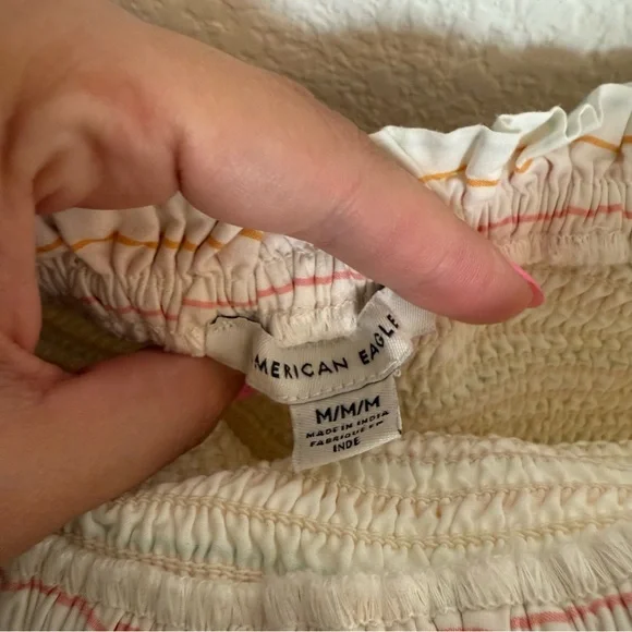 Striped Multicolor Strapless Dress - Picture 3 of 4